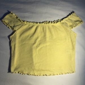 🚫SOLD🚫PacSun Yellow off the shoulder top